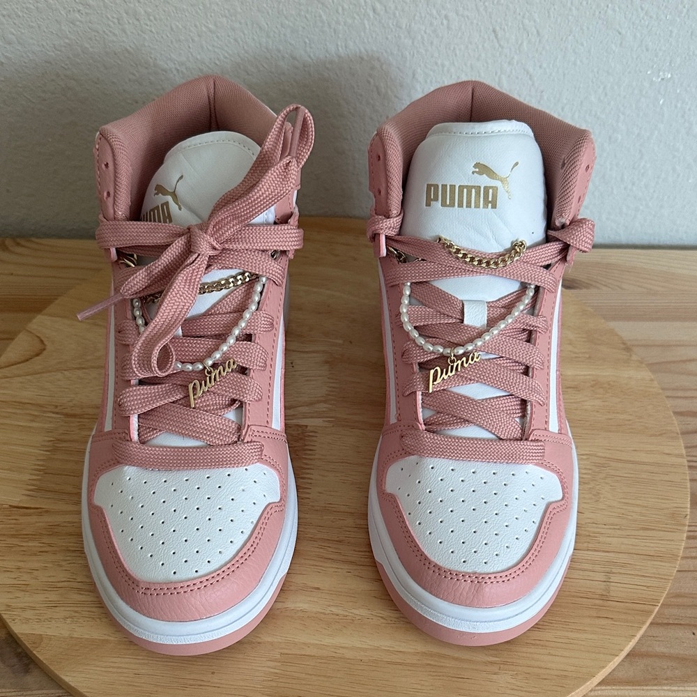 PUMA Rebound Layup Bling Glow Womens Basketball Shoes new 6.5 pink
